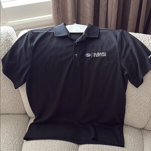 Nike Black Polo Shirt with Embroidered Subaru Logo. Local Tampa Dealer.